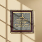 Raw Pyrite Navkar Mantra Frame | Balance Energy & Chakra