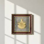 Goddess of Wealth & Fortune Gajalakshmi Raw Pyrite Frame