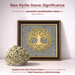 Tree of Life Raw Pyrite Frame | Symbol for Growth & Connection - view 4
