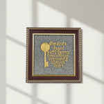 Raw Pyrite Finish Shree Kuber Mantra Frame for Wealth & Good Luck