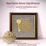 Raw Pyrite Finish Shree Kuber Mantra Frame for Wealth & Good Luck - view 3