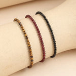 Tiger Eye Garnet, Red Garnet and Black Tourmaline Anklet Combo for Protection