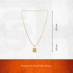 Gold Plated Maa Durga Pendant With Chain - view 2