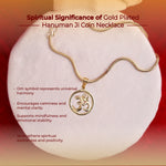 Gold Plated Om Circle Pendant Necklace - view 3