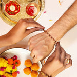 Gold Cap 5 Mukhi Rudraksha Bracelet - view 2