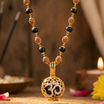 Rudraksha Karungali Mala with Karungali Bead