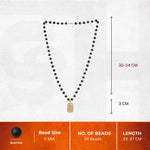 Om Crystal Studded Pendant with Gold Platted Karungali - view 3