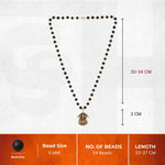 Panchmukhi Hanuman Pendant with Gold Platted Karungali - view 9