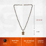 Panchmukhi Hanuman Pendant with Gold Platted Karungali - view 2