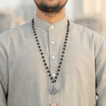 Karungali Malai (Copper wire) with Lord Murugan Face Pendant - view 2