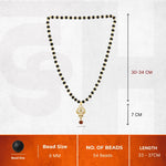 Karungali Malai in Gold-Cap with Shiv Trishul & Rudraksha Pendant - view 3