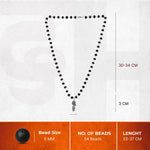 Silver Cap Karungali Mala with Vel Peacock Pendant - view 3