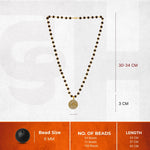 Divine Karungali Malai with Gold Capped Beads & Om Pendant - view 5