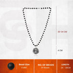 Lord Murugan Face Pendant with Silver Capped Karungali - view 3