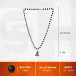 Silver Capped Karungali Malai with Lord Murugan Pendant - view 2