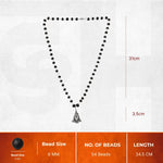 Shiv Pendant Karungali Malai Silver Cap Necklace with Govt. Certification - view 3