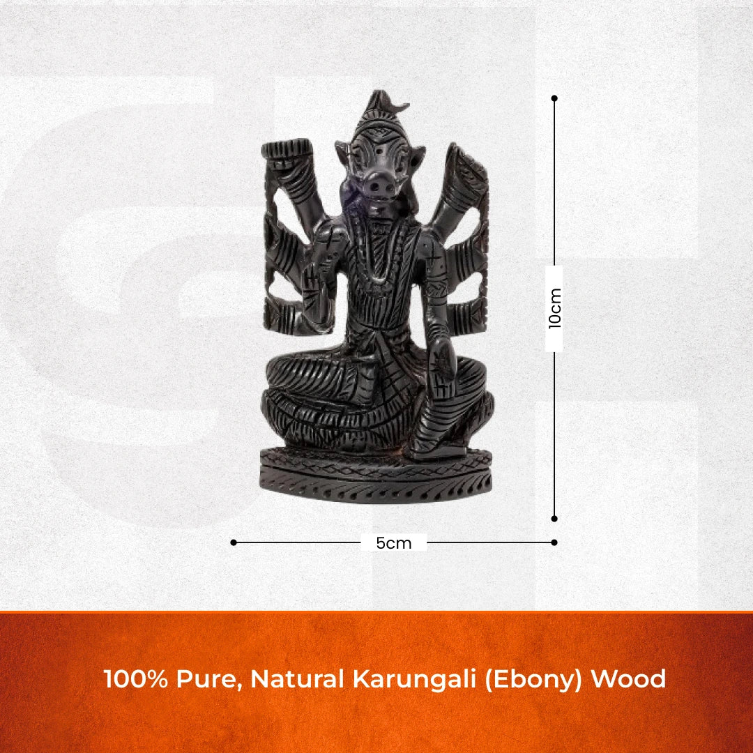 Divine Hindu Lord Varahi Karungali Idol – Ebony Wood