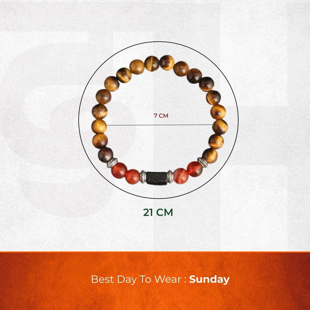 Tiger eye Stone Bracelet (Singh Rashi) Leo - view 3