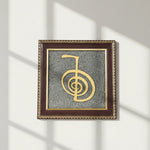 Reiki Healing Raw Pyrite Frame for Balancing Chakra
