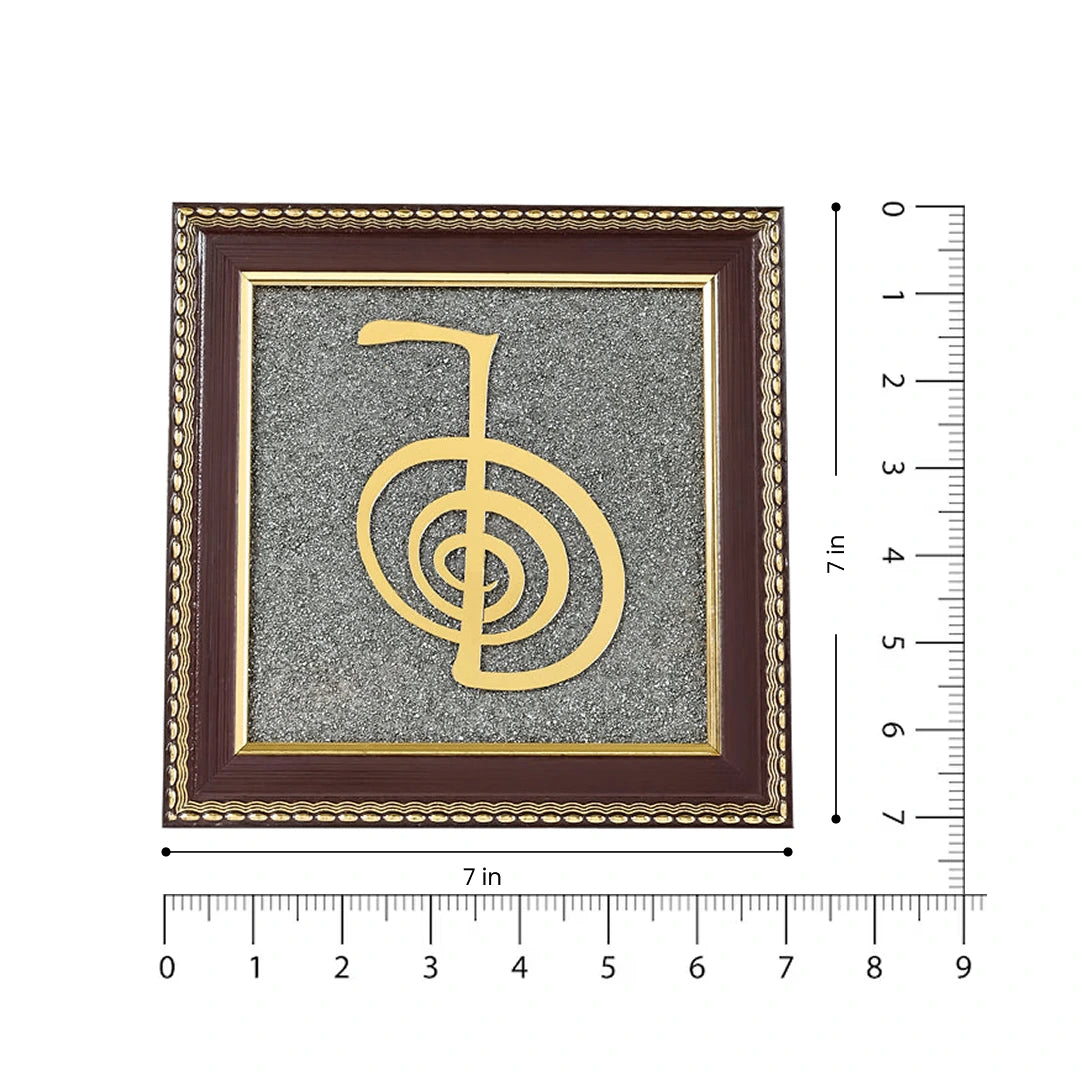 Reiki Healing Raw Pyrite Frame for Balancing Chakra