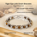 Tiger Eye Link Chain Bracelet - view 4