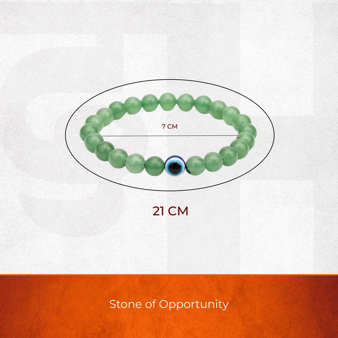 Green Aventurine Evil Eye Bracelet - view 3