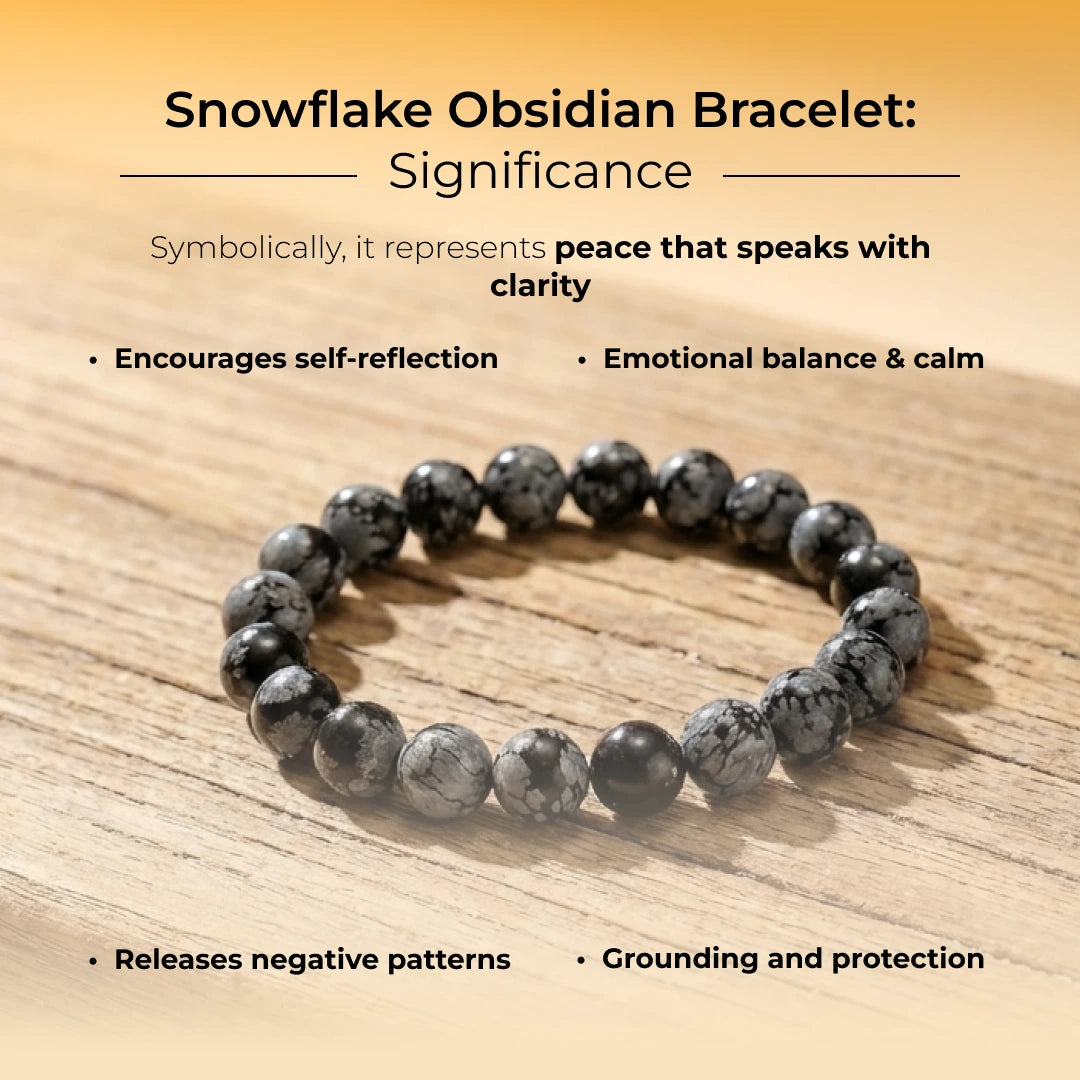 Snowflake Obsidian Bracelet - view 3
