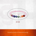 Rose Quartz 7 Chakra Bracelet - view 2