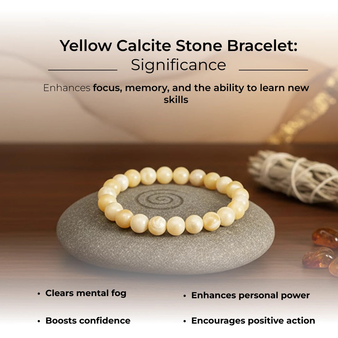 Yellow Calcite Stone Bracelet - view 6
