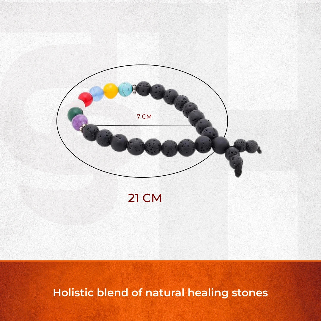 Lava Stone 7 Chakras - view 2