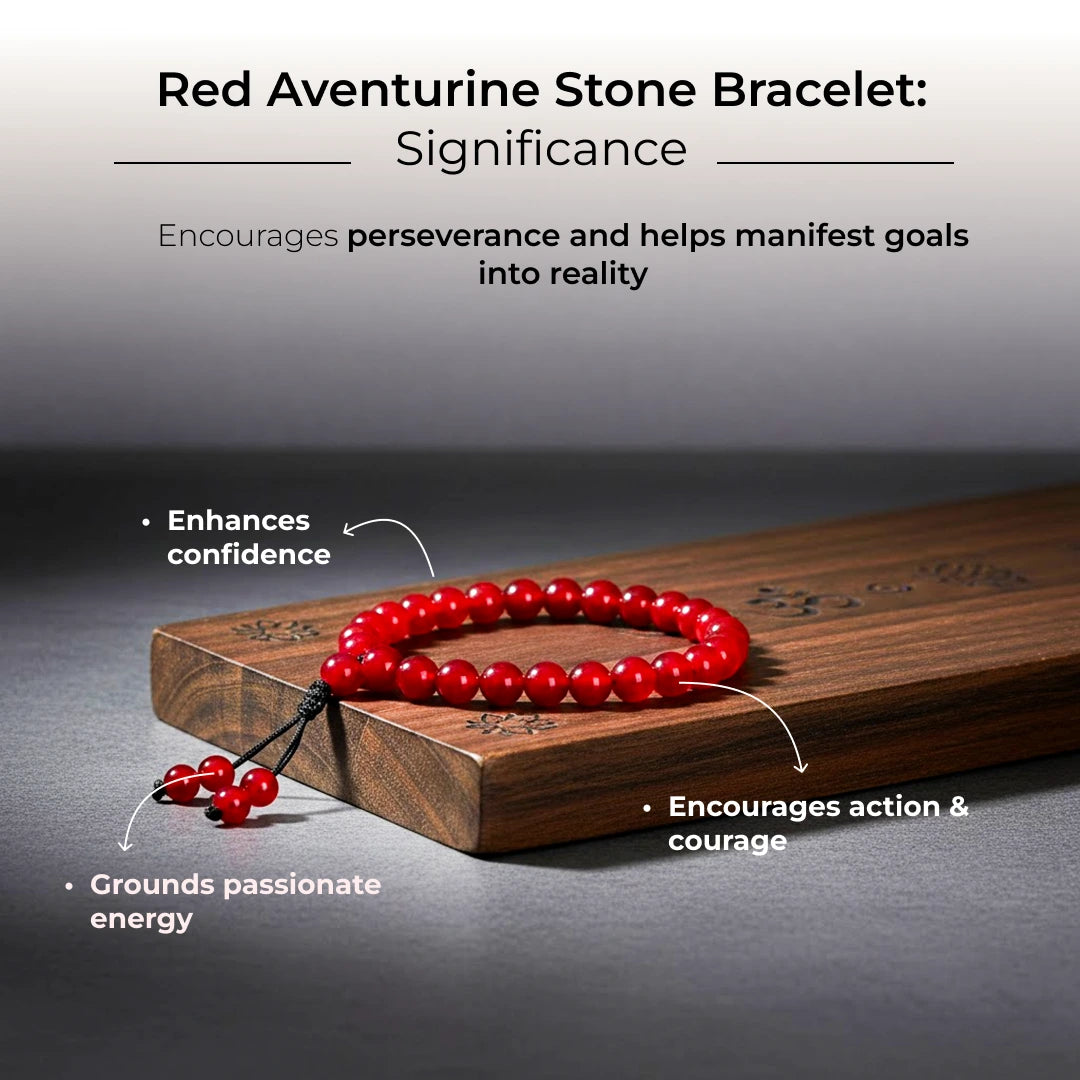 Red Aventurine Stone Bracelet - view 5