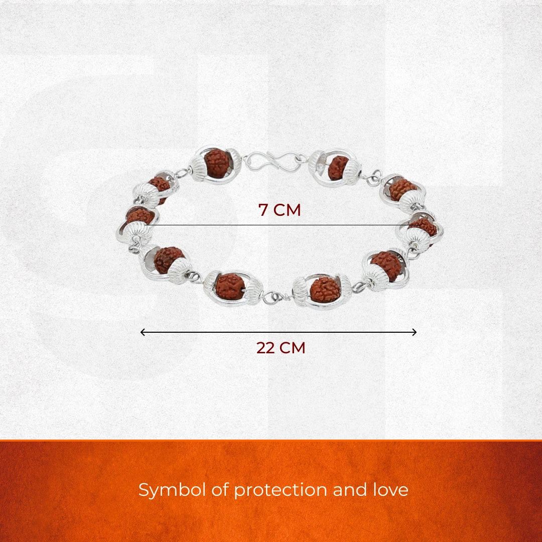 Rudraksha Bracelet With Silver Caps - view 2