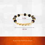 Gold Plated Rudraksha Chain Bracelet - view 3