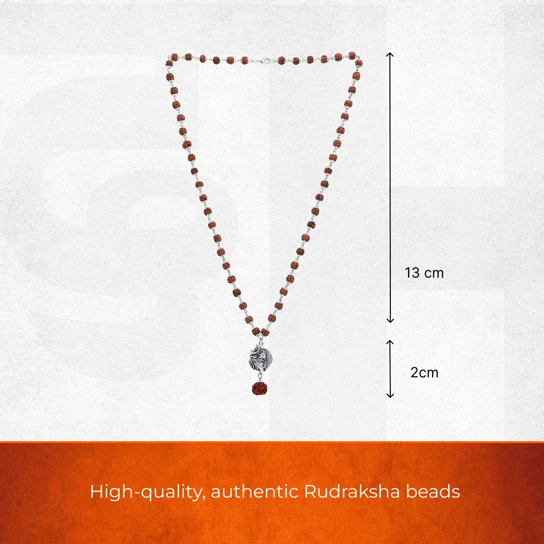 Adiyogi Rudraksha Pendant in Silver Finish - view 3