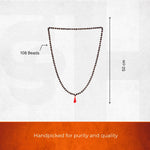 Pure Black Rudraksha Mala - 108 Beads - view 2