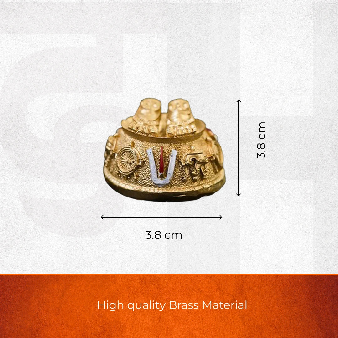 Venkateshwar/Balaji Charan with Shanku Chakra Namam – Gold Plated