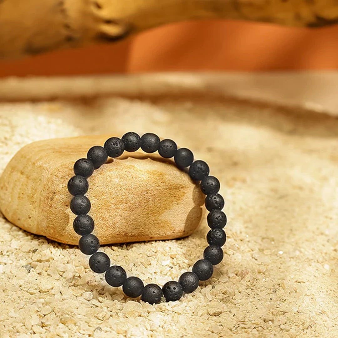 Black Tourmaline Protection Set: Black Tourmaline Anklet & Lava Bracelet Combo