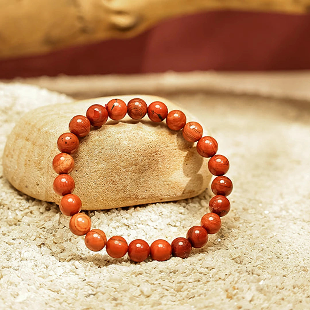 Red Garnet Vitality Duo: Spiritual Healing Bracelet & Anklet Combo - view 2