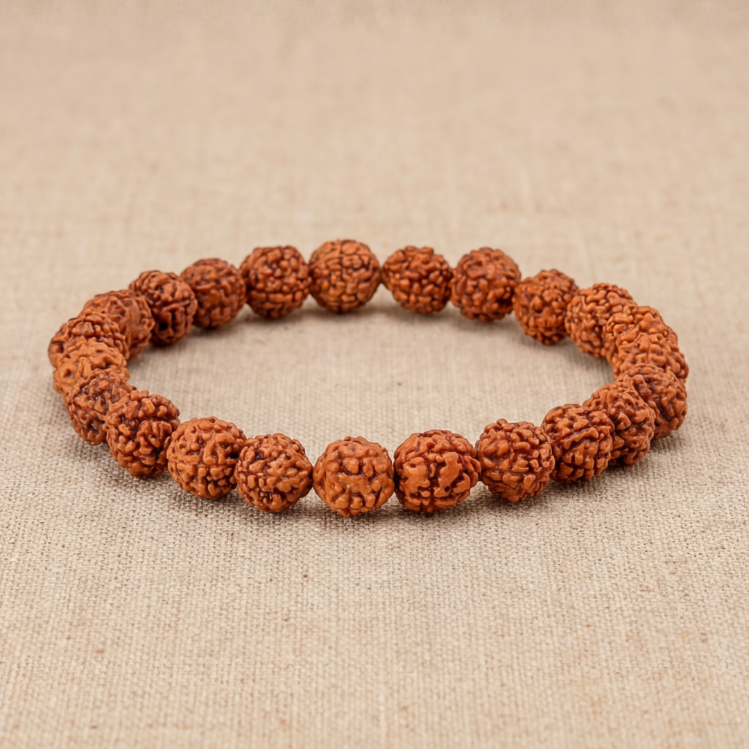 5 Mukhi Rudraksha Bracelet and Bead for Peace and Balance combo