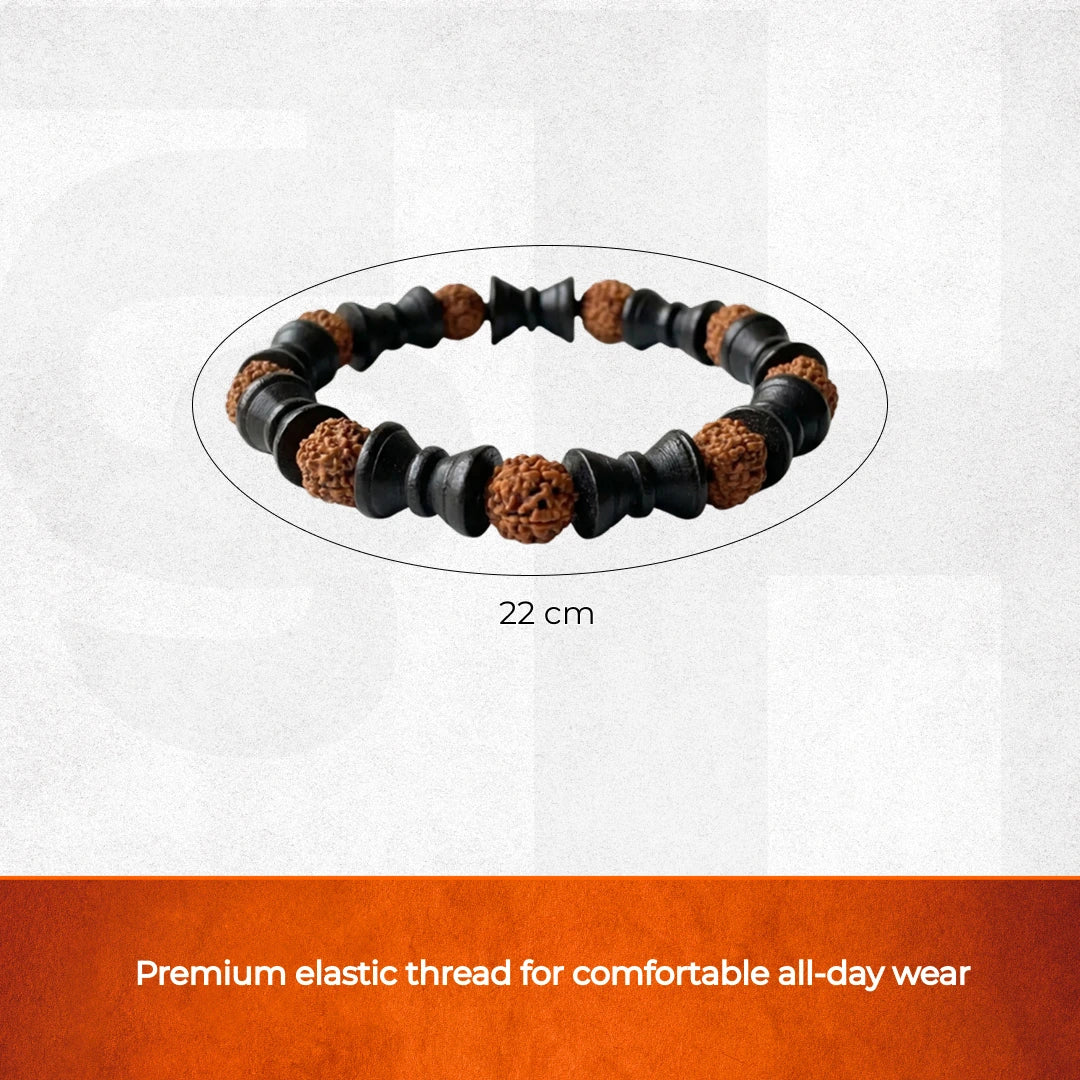 Har Har Mahadev Rudraksha Damru Bracelet Shiva's Blessing - view 7
