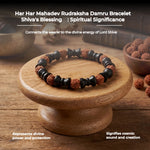 Har Har Mahadev Rudraksha Damru Bracelet Shiva's Blessing - view 4