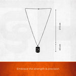Oxidized Black Lord Rama Bow Pendant - view 2