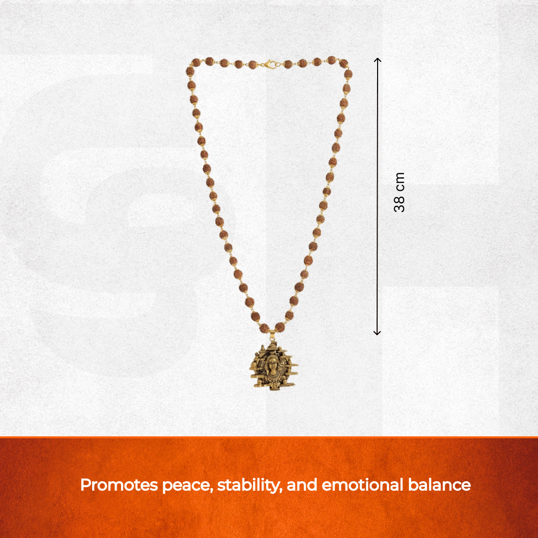 Rudraksha Mala with 12 Jyotirling Shiv Pendant