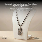 Karungali Mala with Hanuman Face - Silver - view 7