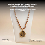 Rudraksha Mala with 12 Jyotirling Shiv Pendant - view 13