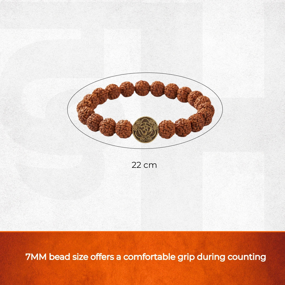 OM Rudraksha Bracelet Cosmic Energy Wristband - view 7