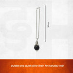 Karungali Bead with Adiyogi Pendant in Silver Chain - view 11