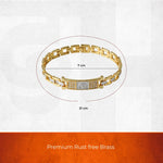 Gold Plated Duotone Om Serenity Bracelet - view 2
