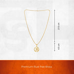 Gold Plated Om Circle Pendant Necklace