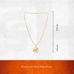 Gold Plated MAA Circle Design Pendant Necklace
